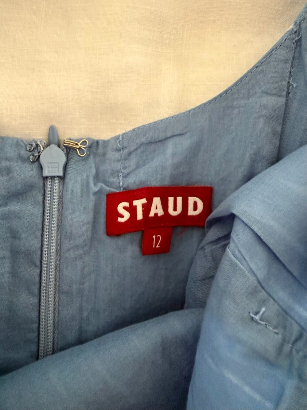 Staud Blue Striped Dress (Size 12) - Picture 3 of 3